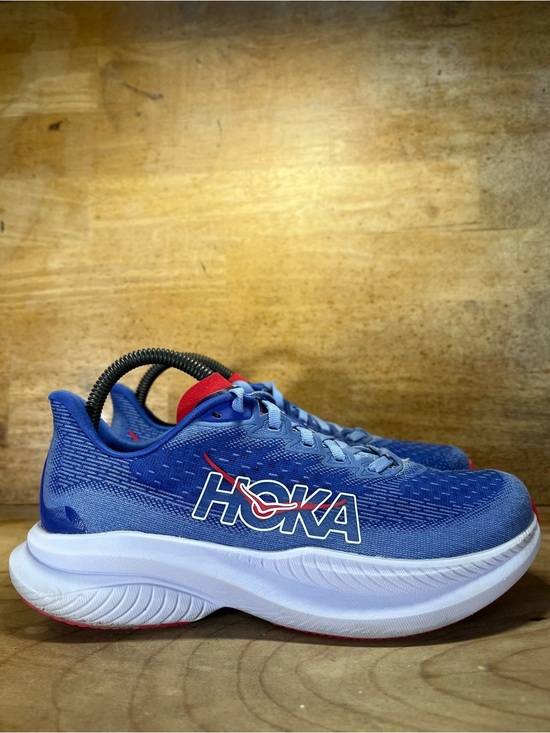 Hoka One One Shoes - Hoka One One Mach 6 Womens Size 7.5 Running Shoes Sneakers Red White Blue